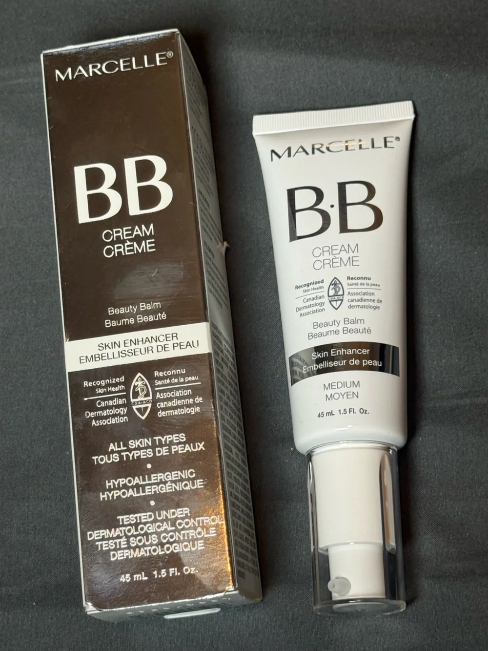 Marcelle B.B Cream Creme - White and Brown Tube color medium